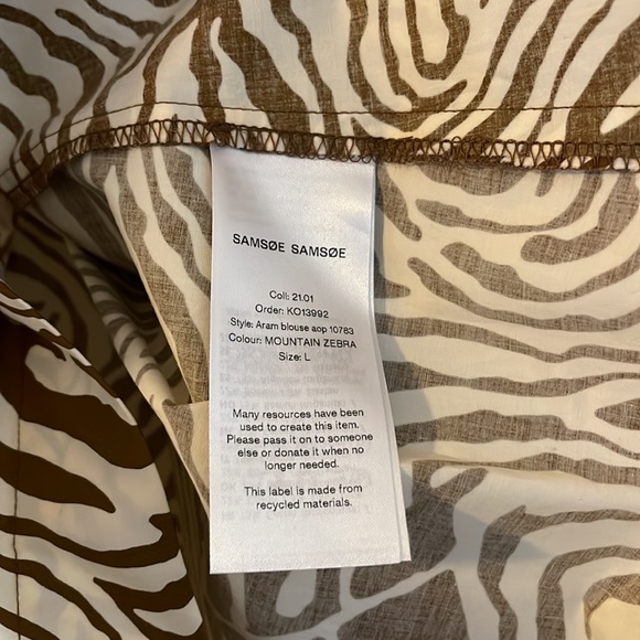 Samsoe animal print blouse - Picture 3 of 3